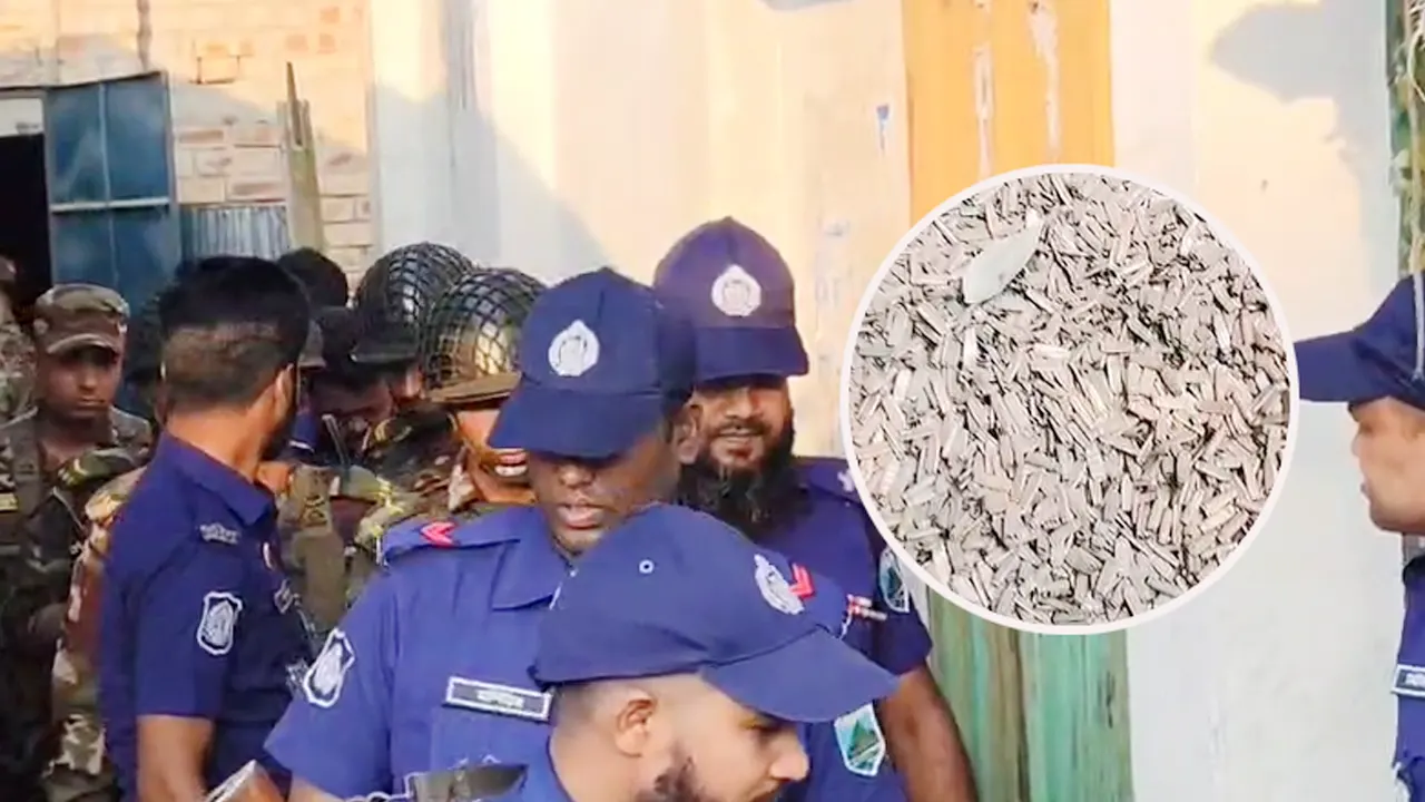 নাটোরে ১৩.৫ টন বন্দুকের গুলির খোসা উদ্ধার